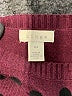 Hinge 100% Cotton Polka Dots Burgundy Pullover Sweater Size XS - photo 7