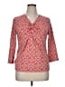 Talbots Outlet Pink 3/4 Sleeve Blouse Size XL - photo 1
