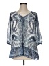 Style&Co 100% Polyester Blue 3/4 Sleeve Blouse Size XL - photo 1