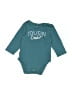 Carter's Teal Long Sleeve Onesie 3-6 MO / 6 MO - photo 1