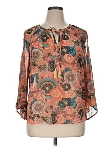 Black Rainn 3/4 Sleeve Blouse (view 1)