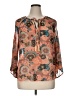 Black Rainn 100% Polyester Orange 3/4 Sleeve Blouse Size XL - photo 1