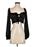 Princess Polly Black Long Sleeve Blouse Size 4 - photo 1
