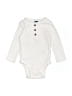 Old Navy Solid Ivory Long Sleeve Onesie Size 3-6 mo - photo 1