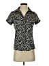 BCBGMAXAZRIA Animal Print Black Short Sleeve Blouse Size XS - photo 1