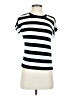 Boden 100% Tencel Stripes Black Short Sleeve Turtleneck Size XS - photo 1
