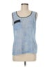 Clements Ribeiro 100% Polyester Blue Sleeveless Top Size M - photo 1