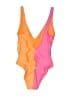 Solid & Striped Color Block Orange One Piece Swimsuit Size S - photo 2