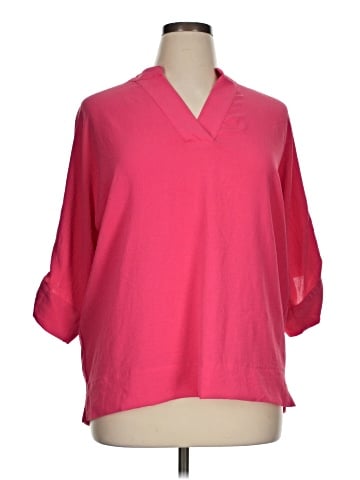 Joan Vass New York 3/4 Sleeve Blouse (view 1)