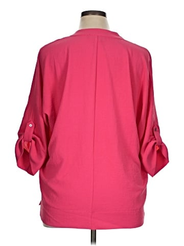 Joan Vass New York 3/4 Sleeve Blouse (view 2)
