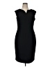 Kasper Solid Black Cocktail Dress Size 14 - photo 1