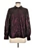 ModCloth Metallic Burgundy Long Sleeve Blouse Size M - photo 1