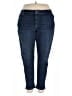 Lane Bryant Solid Blue Jeans Size 18 - photo 1