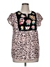 Unbranded 100% Polyester Pink Short Sleeve Blouse Size 1X - photo 1