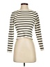 Happily Grey 100% Polyester Stripes Ivory Turtleneck Sweater Size S - photo 1