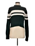 Lottie Moss Color Block Green Turtleneck Sweater Size M - photo 1