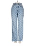 PacSun 100% Cotton Checkered-gingham Blue Jeans Size 23 waist - photo 1