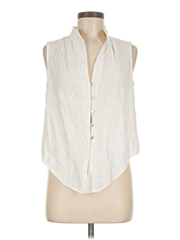 Intermix Sleeveless Button-Down Shirt (view 1)