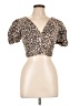 Japna Brown Short Sleeve Top Size L - photo 1