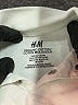 H&M 100% Cotton Solid Ivory White Short Sleeve Onesie Size 50 cm / US 0-3 MO - photo 3