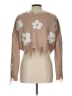 Just Polly 100% Acrylic Floral Brown Tan Pullover Sweater Size L - photo 2