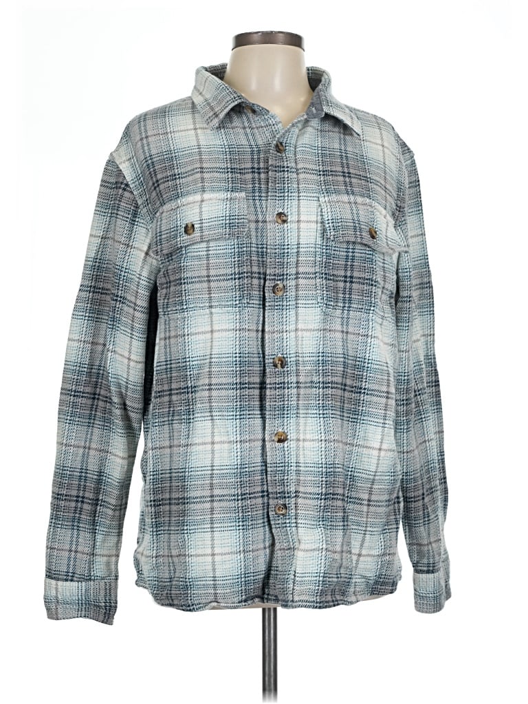 Pre-owned Old Navy Long Sleeve Button Down Shirt In Blue