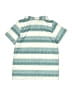 Unbranded Stripes Teal Short Sleeve Button-Down Shirt Size 120 cm / US 6X - photo 2