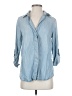 Sam Edelman 100% Tencel Blue Long Sleeve Polo Size S - photo 1