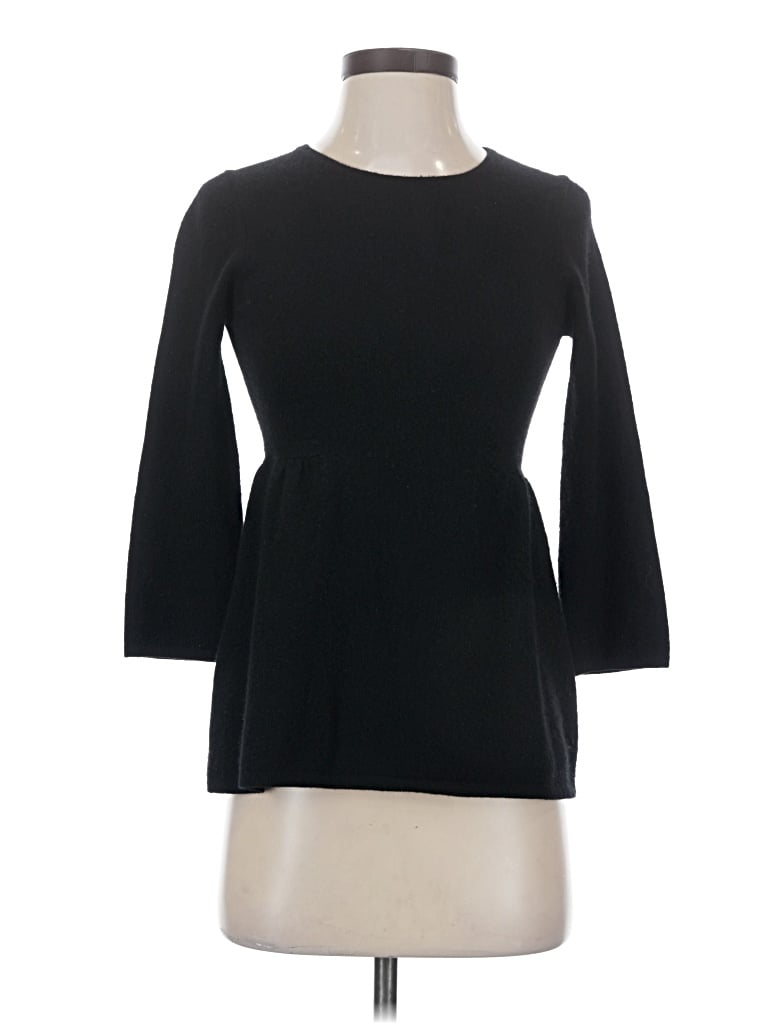 Pre-owned Aqua Cashmere Pullover Sweater In Black
