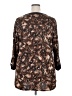 Cocomo Animal Print Brown 3/4 Sleeve Blouse Size 2X (estimated) - photo 2