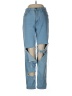 Vibrant M.I.U Color Block Blue Jeans Size 7 - photo 1