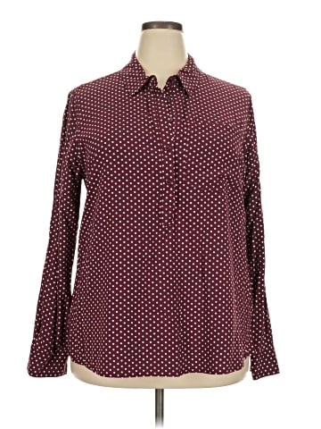 Cosmic Blue Love Long Sleeve Button-Down Shirt (view 1)