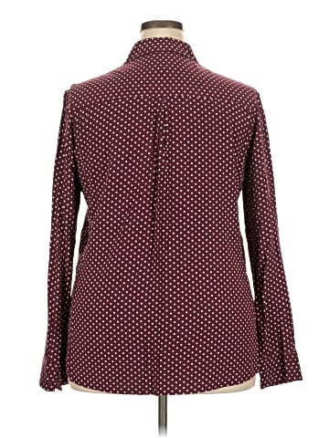 Cosmic Blue Love Long Sleeve Button-Down Shirt (view 2)