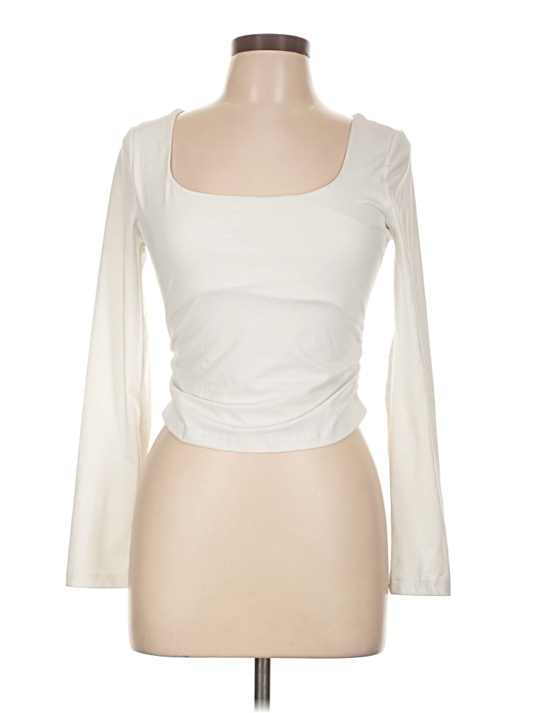 Pre-owned Shein 3/4 Sleeve T-shirt In Ivory