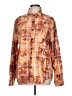Outlaw Print Brown Orange Long Sleeve Button-Down Shirt Size L (estimated) - photo 1