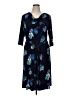 Leota Floral Multi Color Blue Casual Dress Size 14 - 16 - photo 1