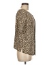 Unbranded Animal Print Tan Short Sleeve Silk Top Size M (estimated) - photo 4