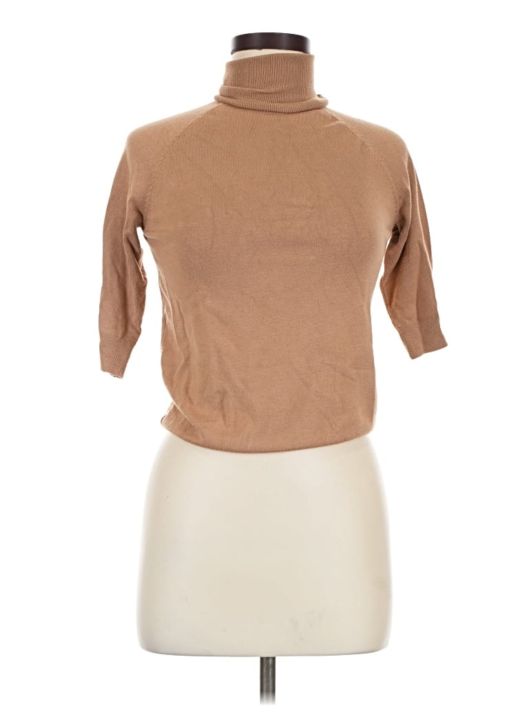 Pre-owned Zara Turtleneck Sweater In Tan