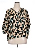 Shein 100% Polyester Animal Print Teal 3/4 Sleeve Blouse Size XL - photo 1