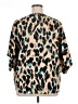 Shein 100% Polyester Animal Print Teal 3/4 Sleeve Blouse Size XL - photo 2