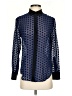 Madewell 100% Silk Polka Dots Blue Long Sleeve Silk Top Size XS - photo 1