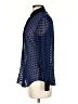 Madewell 100% Silk Polka Dots Blue Long Sleeve Silk Top Size XS - photo 5