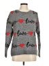 Cupcakes & Cashmere Hearts Gray Pullover Sweater Size M - photo 1