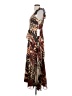 Siena 100% Polyester Tropical Brown Cocktail Dress Size 2 - photo 5