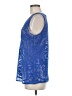 Laundry by Shelli Segal Blue Sleeveless Blouse Size M - photo 5