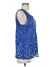Laundry by Shelli Segal Blue Sleeveless Blouse Size M - photo 4