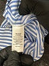 Express Stripes Blue 3/4 Sleeve Blouse Size L - photo 5
