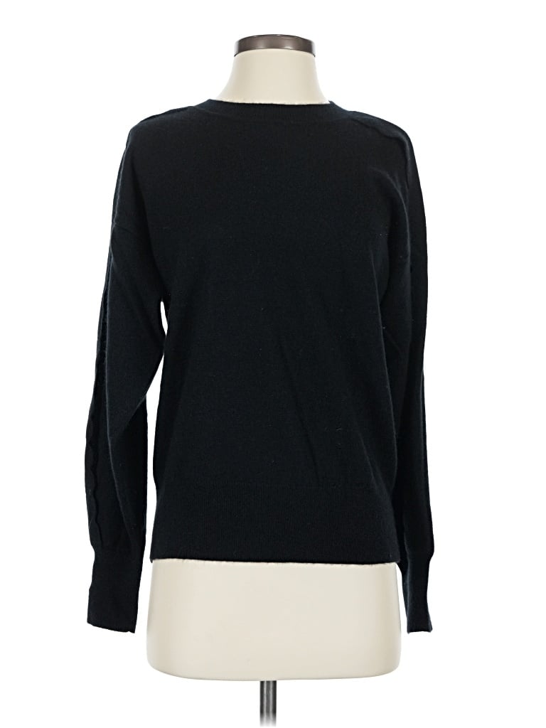 Pre-owned Aqua Cashmere Pullover Sweater In Black