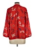 Collective Concepts 100% Polyester Floral Red 3/4 Sleeve Blouse Size L - photo 2