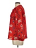 Collective Concepts 100% Polyester Floral Red 3/4 Sleeve Blouse Size L - photo 5